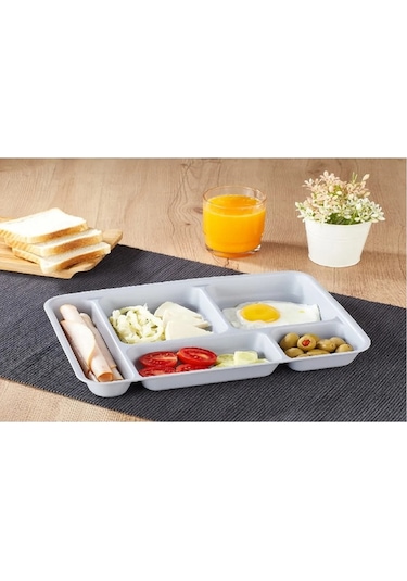 REİS 5 Bölmeli Kahvaltılık ve Diyet Tabağı