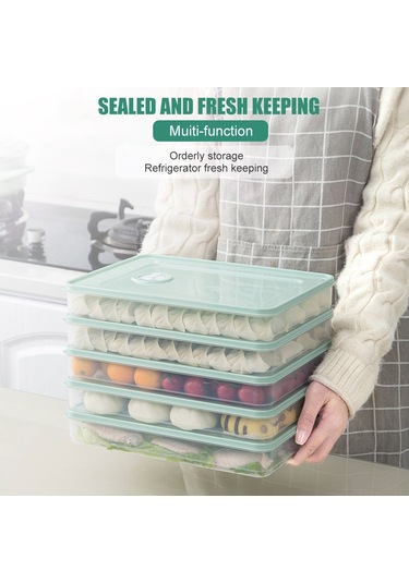 Wezone Büyük Kapasiteli Yemek Saklama Kutusu, Yemek Dereceli Pp Malzeme, Cam Açık, Katlı Buzdolabı Organizatörü, Koku Karışmasını Önler Diğer