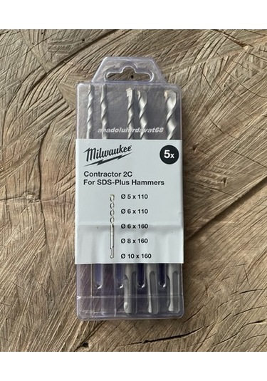 Milwaukee Sds Plus Beton Delme Ucu Duvar Mermer Delme Uç Seti 5-6-8-10mm