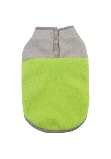 Maxaccess Yeşil L Mevsimlik Küçük Köpek Kapüşonlu Süveter Yumuşak Polyester Örgü Makinede Yıkanabilir Sıcak Tüylü Astarlı Fransız Bulldog Pug Teddy Corgi