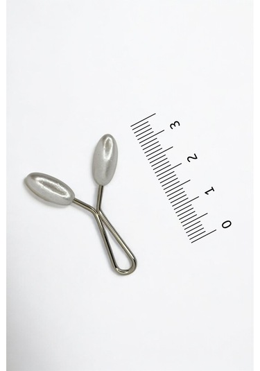 Eşarp Şal Klipsi Beyaz 12 Adet Arpa Model Klips - Kadın Tesettür Aksesuar İğne Beyaz