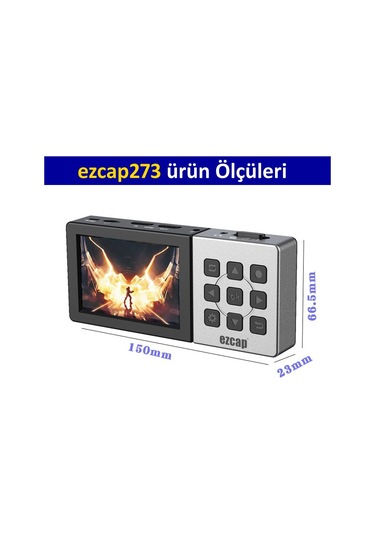 Ezcap273 Bilgisayarsız 3.5 İnç Ekran Oyun Kaydedici Hdmı Capture
