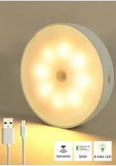 Dolap İçi Sensörlu Led Gece Lambası Beyaz