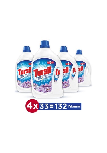 Tursil Sıvı Çamaşır Deterjanı Leylak Bahçesi 4 x 2145 ML 132 Yıkama