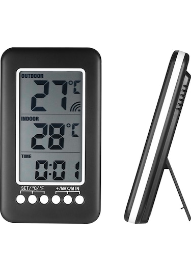 Tenfowee Kablosuz İç/dış Sıcaklık Saati - Büyük Lcd Ekranlı, Duvar & Masa Üstü Kullanım İçin
