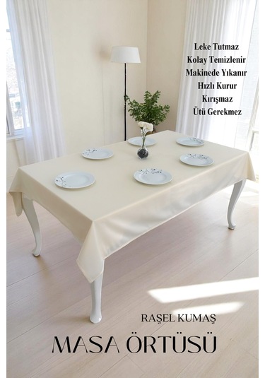 Smooth Masa Örtüsü Sofra Bezi Krem