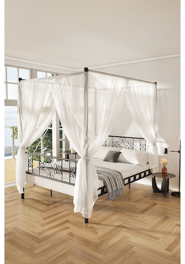 Argimo Stella Sultan Ferforje Siyah Metal Karyola 180x200 (Cibinliksiz)