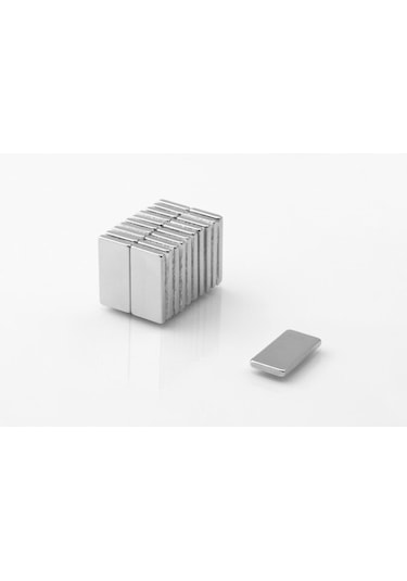 Neodyum Mıknatıs Dikdörtgen 20X10X2 Mm - 10 Adet