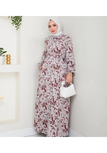 Yeni Sezon Kahverengi Elbise Kahverengi