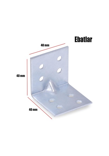 Mobilya Dolap Köşe Bağlantı L Demir Gönye 40X40X40 Mm 10 Adet N11.22469