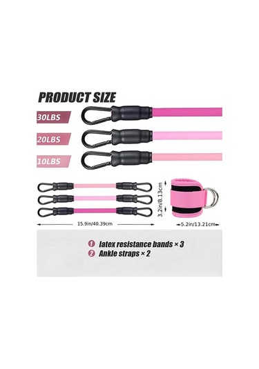 Zyzqstore Ayak Bileği Sapanlar, Direnç Bantları Seti, Fitness Egzersiz, Çok Renkli Çok Renkli