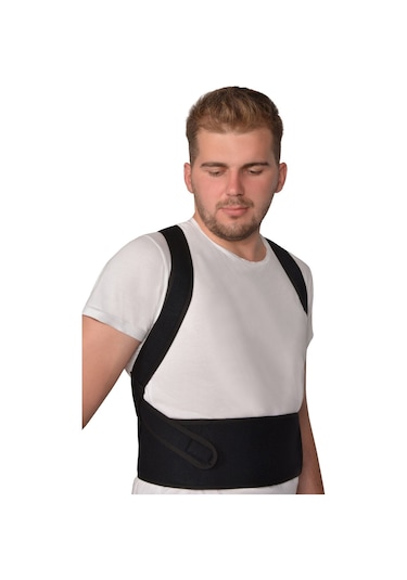 Dik Duruş Korsesi Balenli Unisex Kamburluk Önleyici Sırt Omuz Bel Destekli Korse