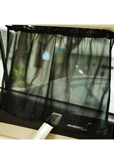 Youtek Araç İçin Pratik Güneşlik Seti, 50 Cm Boyutunda %50 Gölgeleme, Siyah Renk, 2 Adet