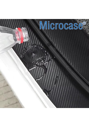 Microcase 4'lü Karbon Fiber Suni Deri Kapı Eşiği Koruma Ve Çizik Önleyici Sticker Seti Al5363