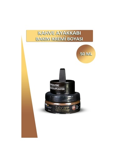 Bağcık + Fabcare Ayakkabı Bakım Kremi Boyası Cam Kavanoz Süngerli 50 Ml Set 001