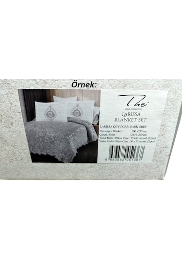 The Home Collection Bordo Larissa Fransız Güpürlü Battaniye Seti