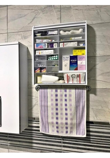 Primanova 092 Panjurlu Çok Amaçlı Kilitli Ecza ve Banyo Dolabı