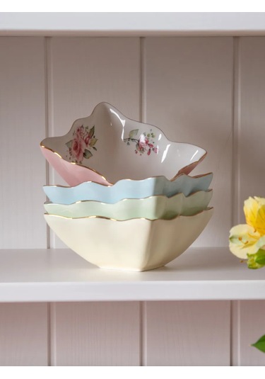 Lefard Krem Kabı Priz Sos Kabı 4 Parça Set 10 Cm Porselen 159720032