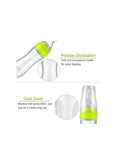 Xindoker Bebekler İçin 120ml Silikon Püre Şişesi - Kaşık Uçlu, Renk Seçenekli