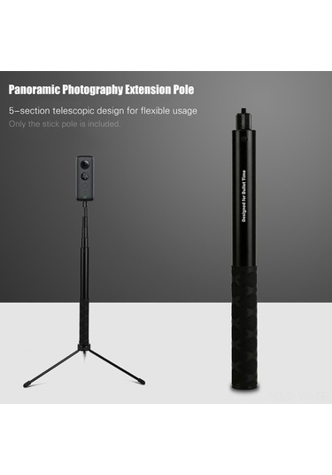 Createtech 360 Görünmez Selfie Çubuğu - 5 Bölüm, 28-111cm Uzaylı Ayarlar