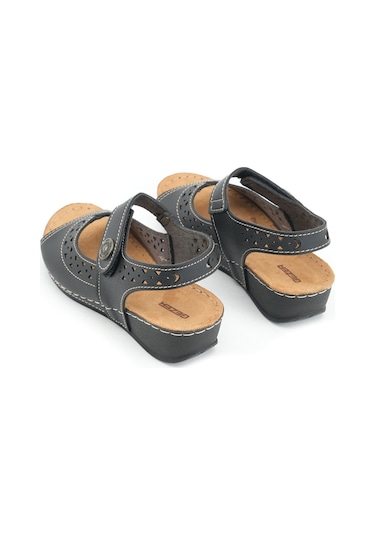 Gezer Yazlık Kadın Suni Deri Sandalet Gk1yze.00015.18.010.0c Siyah