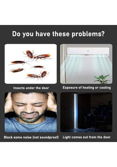 Pazly Kapı Altı Rüzgar & Ses Yalıtım Bariyeri - Tek Taraflı, Kesilebilir, Enerji Tasarruflu 35.8x110cm Kapı Altı İzolasyonu İçin Mükemmel Çözüm