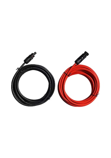6 Mm Solar Kablo 1 M Kırmızı Ve 1 M Siyah Tip 4 Soketli