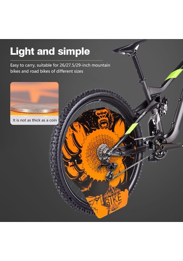 Yifomall Enlee Bisiklet Disk Fren Koruması - Dayanıklı Isıya Dirençli - Yol Dağ Bisikleti İçin Yağ Su Koruyucu - Köpekbalığı Desenli Fren Aracı