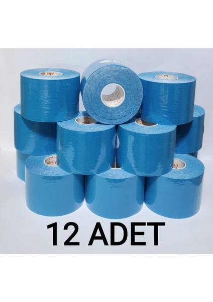 5 Cm X 5 M - Açık Mavi Rengi Sporcu Bandı 12'li