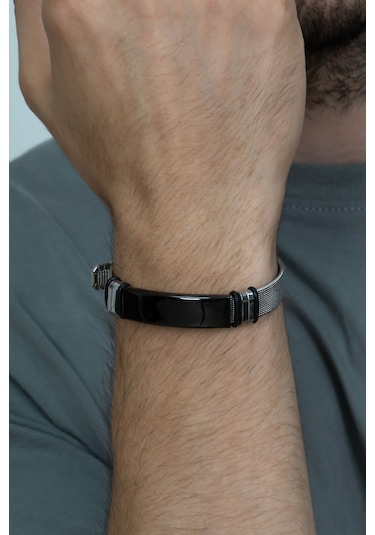 Kişiye Isimli Hasır Kemer Kordon Çelik Erkek Bileklik Scb13S Çok Renkli