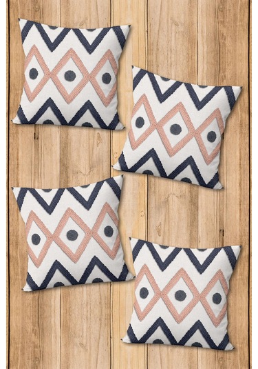 Dijital Baskılı Yumuşak Dokulu 4 Lü Kırlent Kılıfı Takımı 43x43 Cm Krl0076 Renkli