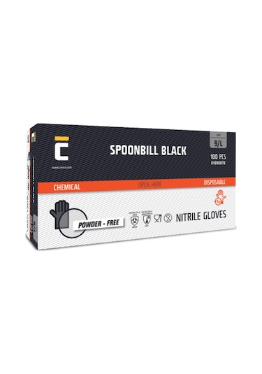 Cerva Spoonbill Tek Kullanımlık Eldiven 100'lü Siyah