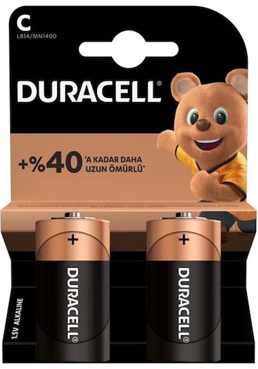 Duracell Lr14/mn1400 C Orta Boy Pil 2'li Paket