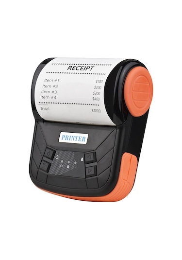 CBTxGlobal MTP-3 3" 80 MM Fiş Yazıcısı + 1 Rulo Termal Kağıt Turuncu