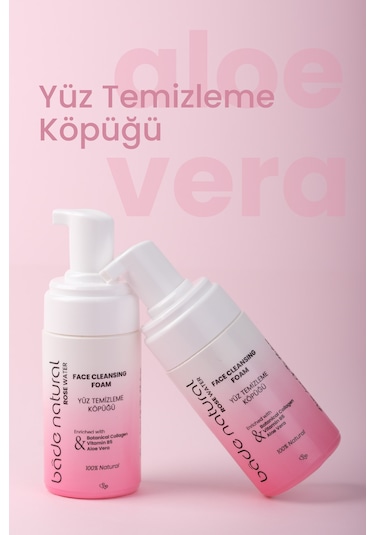 Bade Natural Gül Suyu İçerikli Yüz Temizleme Köpüğü 100 ML