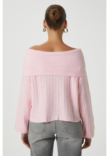 Ritnice Kadın Perla Grade Pembe Yumuşak Triko Kazak Softpembe