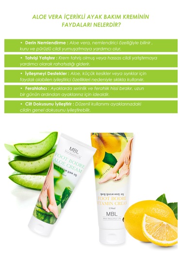 Aloe Vera Içerikli Nemlendirici Ve Onarıcı Ayak Bakım Kremi 150ml