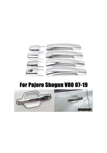 Tenfowee Mitsubishi Pajero V80 2007-2019 Kapı Kolu Koruyucu Kapağı - Abs Malzeme, Çizilmeye Dayanıklı, Kolay Montaj