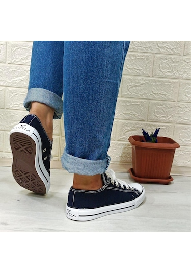 Fiyra 554 Lacivert Kısa Unisex Sneaker Keten Spor Ayakkabı 001