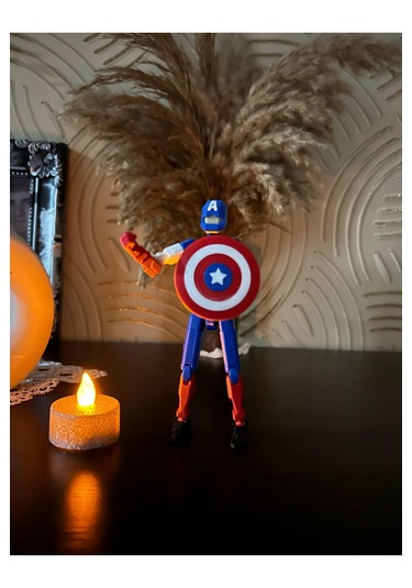 Dummy Captain America Eklemleri Hareketli 14 Cm Mini Figür Kaptan Amerika