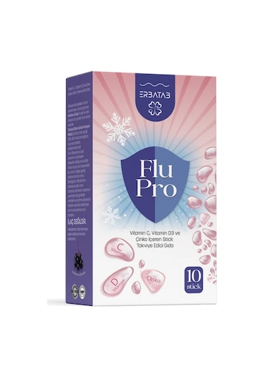 Flu-pro Vitamin C Vitamin D3 Çinko Ve Karamürver Ekstresi 10 Stick