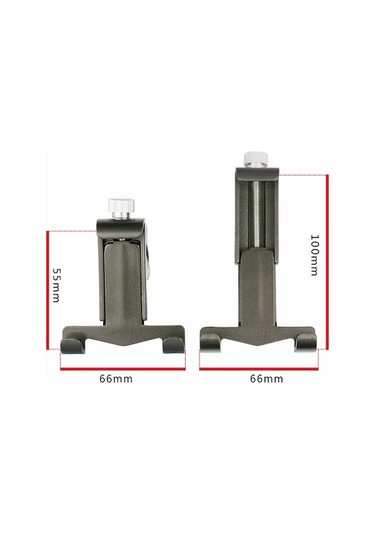 Moly Alüminyum Bisiklet Motosiklet Telefon Tutucu 55-100mm Cihaz İçin Güçlü Sabitleme - Titanyum Rengi