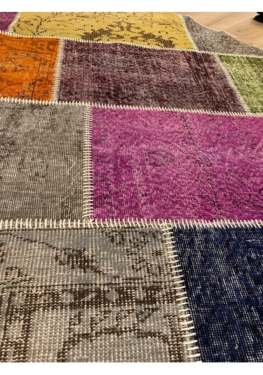 Tuğra Halı El Dokuma Patchwork Yün Halı 160 X 230 Ebat