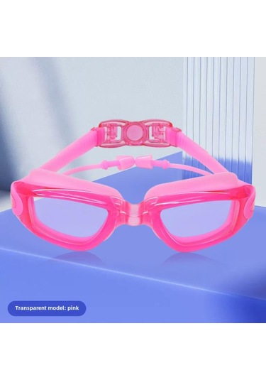 Yetişkin Yüzme Gözlüğü Su Boyutu Buğu Önleyici Yüzme Dalış Gözlüğü Hd Şeffaf Yüzme Gözlüğü Kutulu Düz Açık Pembe Çok Renkli