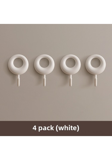 Springsun Duvarlara Sıkıca Yapışan, Delme Yok, 5kg Yük Taşıyan Beyaz Abs Askı 4 Adet - Ev Ve Dormitorio Organizasyonu İçin Diğer