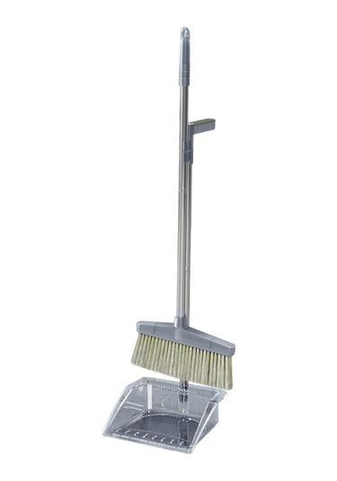 Fosenze Stal Çelik Çubuklu Sürekli Temizlik Seti - Geniş Tarama, Toz Yok Tasarım, Ev Ofis Mağaza Kullanıma Uygun Gri