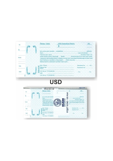 Dilman Dolar Senet Koçanı 100 Lü Paket N11.3473