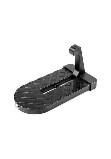 Hombey Alüminyum Araç Kapı Pedalı, Acil Kırık Pencere Kurtarma Çekiçi, Kaymazsız, 85kg Yük Taşıma, Siyah Kaliteli Versiyon Siyah