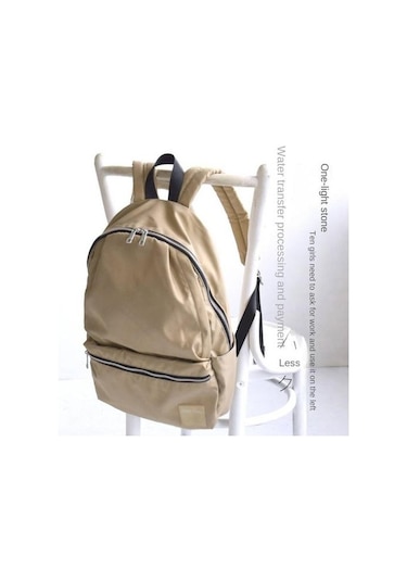 Şık Ve Minimalist Japon Tarzı Kadın Sırt Çantası - Ortaokul Öğrencileri İçin Dayanıklı Naylon Okul Çantası, Pratik Seyahat Çantası Pembe