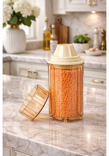 Decorev 3lü Erzak Saklama Kabı Br-6818 1300 Ml Kahverengi